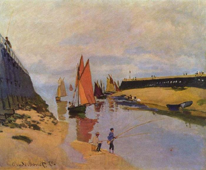 Claude Monet Hafen von Trouville France oil painting art